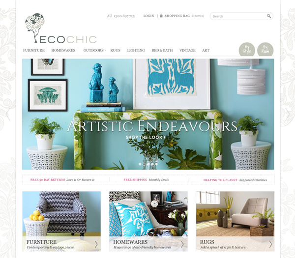 ecochic website design by Zeald